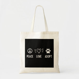 Tote Bag Paix Amour Adopter