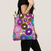 Tote Bag Paix Amour et Donuts (De près)