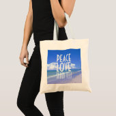 Tote Bag Paix, amour, pieds de Sandy (Devant (produit))