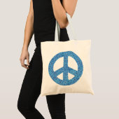 Tote Bag Paix aux fleurs bleues (Devant (produit))