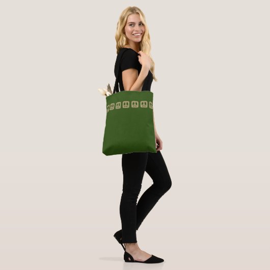 Tote Bag paix carré (Sur le modèle)