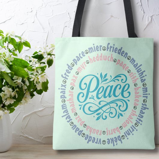 Tote Bag Paix dans toutes les langues