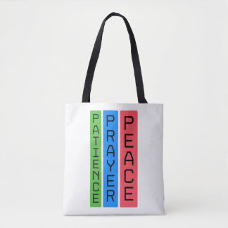 Tote Bag Paix de prière de patience - Christian Inspiration