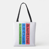 Tote Bag Paix de prière de patience - Christian Inspiration (Dos)