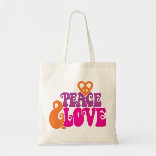 Tote Bag Paix et amour (Devant)