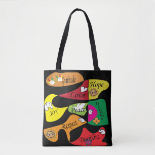 Tote Bag Paix, joie et amour