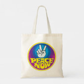 Tote Bag Paix maintenant Super style hippie rétro (Dos)