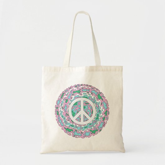 Tote Bag Paix psychédélique (Devant)