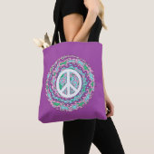 Tote Bag Paix psychédélique (De près)
