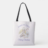 Tote Bag Paix sur Terre Pasteur Ange avec Agneaux (Dos)