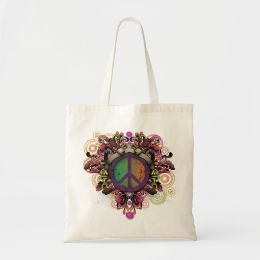 Tote Bag Paix vintage Fourre-tout (Devant)