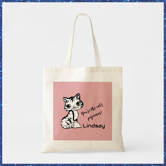 Tote Bag Pajamas de chats mignons et roses
