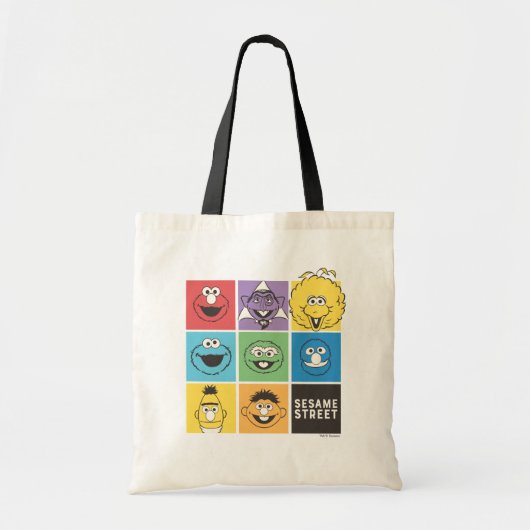 Tote Bag Pal de rue Sésame | Blocs de couleurs (Devant)