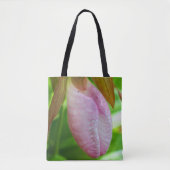 Tote Bag Pale Rose Lady Slipper Orchidée Fleur gros (Devant)
