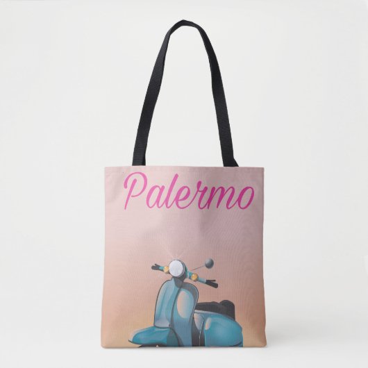 Tote Bag Palerme Italie poster scooter (Devant)