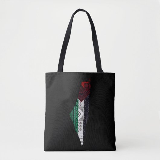 Tote Bag Palestine Broderie tatreez drapeau Motif gratuit (Devant)