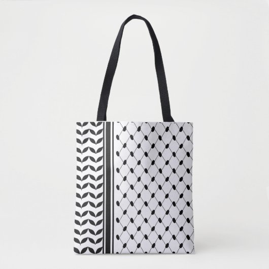 Tote Bag Palestine Keffiyeh Motif Scarf (Devant)