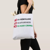 TOTE BAG PALESTINE LIBRE NON AUX CRIMES DE GUERRE APARTHEID (De près)