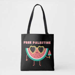 Tote Bag palestine libre Watermelon Palestine mignon coloré