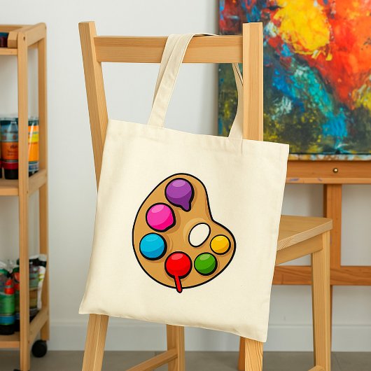 Tote Bag Palette d'artiste peintre