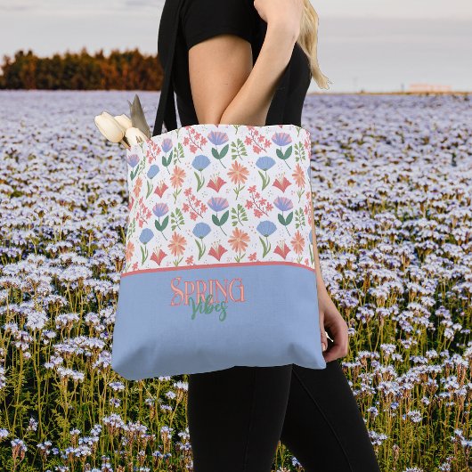 Tote Bag Palette Douce des Fleurs de Printemps