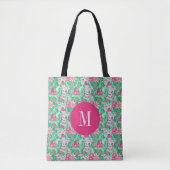 Tote Bag Palm Beach Stockages de Noël Monogrammé (Devant)