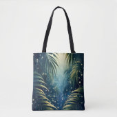 Tote Bag Palm leaves illuminated by moon and fireflies (Devant)