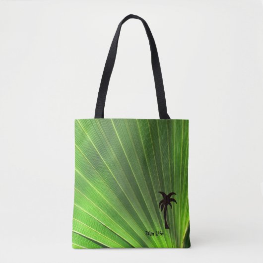Tote Bag Palm Life | Palm vert Frond Palm Tree motif (Devant)