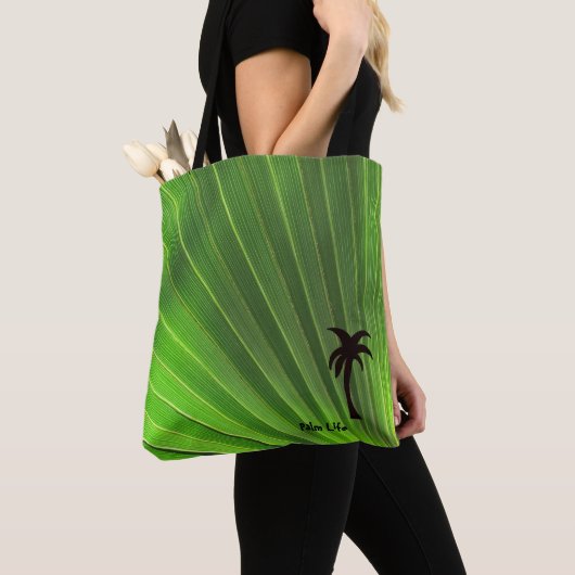 Tote Bag Palm Life | Palm vert Frond Palm Tree motif (De près)