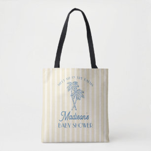Tote Bag Palm Springs Jaune Baby shower de plage Pastel