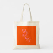 Tote Bag Palm Springs Orange Et Rose (Dos)