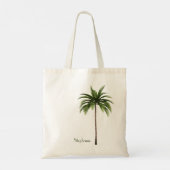 Tote Bag Palm Tree Beach Tropical Custom Name Word Option (Dos)