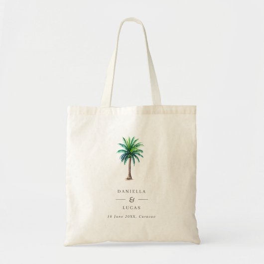 Tote Bag Palm Tree Destination Mariage Bienvenue (Devant)