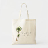 Tote Bag Palm Tree Destination Tropicale Mariage Faveur (Devant)