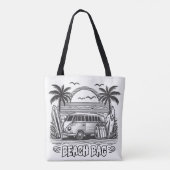 Tote Bag Palm Tree Escape Van Coloration (Dos)