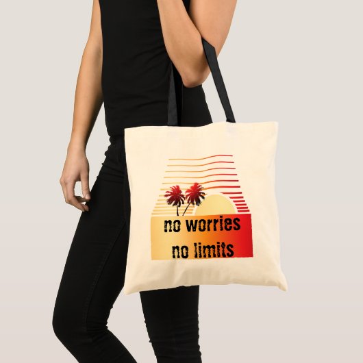 Tote Bag Palm Tree Stylisé Sunset Beach Tropical (Devant (produit))