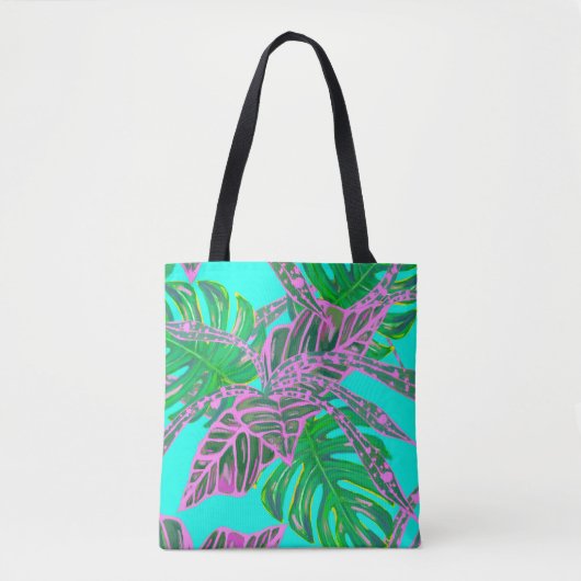 Tote Bag Palme et coleus glace tropicale fourre-tout (Devant)