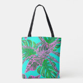 Tote Bag Palme et coleus glace tropicale fourre-tout (Dos)