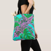 Tote Bag Palme et coleus glace tropicale fourre-tout (De près)