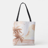 Tote Bag Palmes tropicales rustiques (Dos)