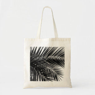 Tote Bag Palmettes tropicales - photographie noire et