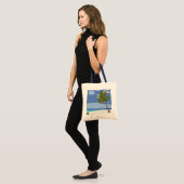Tote Bag Palmier de plage (Devant (modèle))