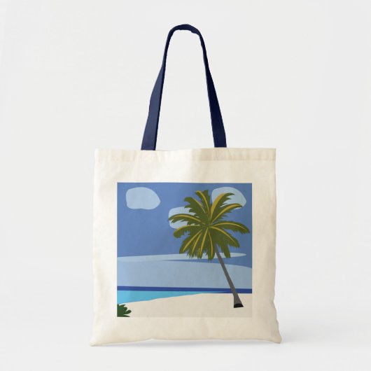 Tote Bag Palmier de plage (Devant)