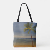 Tote Bag Palmier solitaire sur la plage, par Gary Poling (Dos)