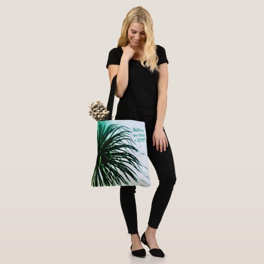 Tote Bag Palmier soufflé Tropical Chic (Sur le modèle)