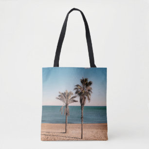 Tote Bag Palmier sur la plage le matin