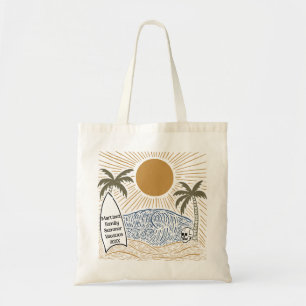 Tote Bag palmier tropical coucher de soleil plage vacances