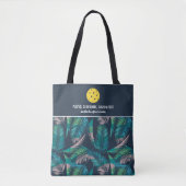 Tote Bag Palmier Tropical Imprimer Pickleball Personnalisé  (Devant)