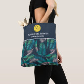 Tote Bag Palmier Tropical Imprimer Pickleball Personnalisé  (De près)