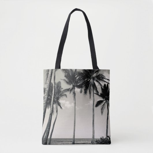 TOTE BAG PALMIER TROPICAL SUR LA PLAGE (Devant)